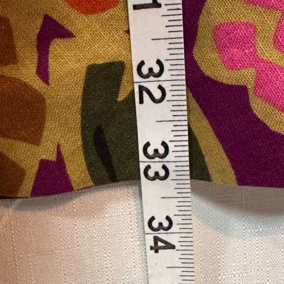 Vintage TALBOTS Linen Dress Womens 8 Tropical Print Floral Summer Hawaiian Beach - Picture 11 of 13